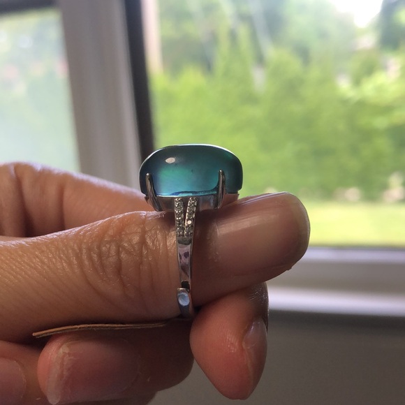 aquamarine sliver ring, brand new - Picture 4 of 5